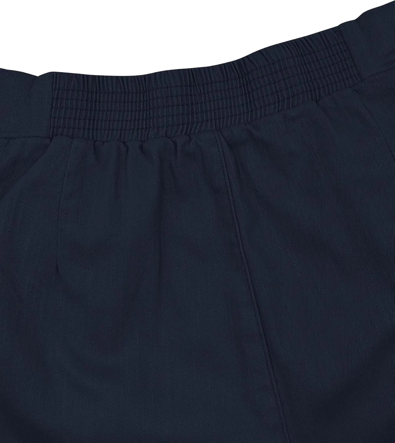 Uincloset Casual Elastic High Waist Denim Shorts Summer Rolled Hem Pocketed Shorts Comfy Wide Leg Shorts