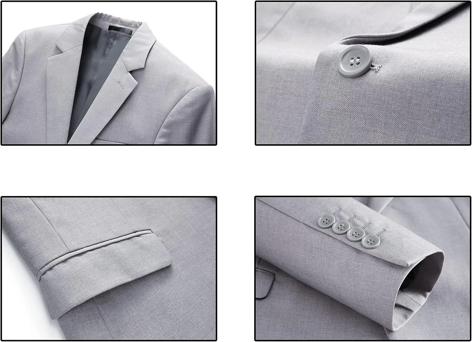 UNINUKOO Mens Suits 3 Piece Classic Fit Wedding Guest Outfit Suit Jacket Pants with Vest