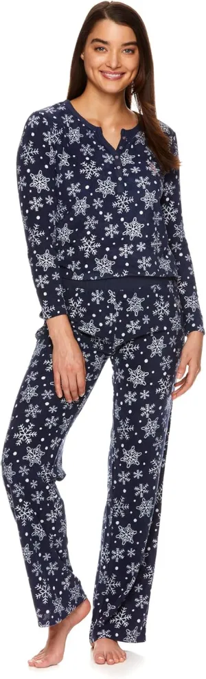 U.S. Polo Assn. 2-Piece Pajamas for Women Set, Long Sleeve PJ Sets for Women, Ladies Sleepwear, Mom Gifts