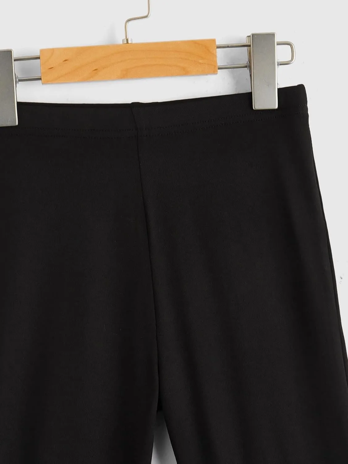 WDIRARA Girl's Flare Pants High Waisted Elastic Waist Bell Bottom Casual Pants