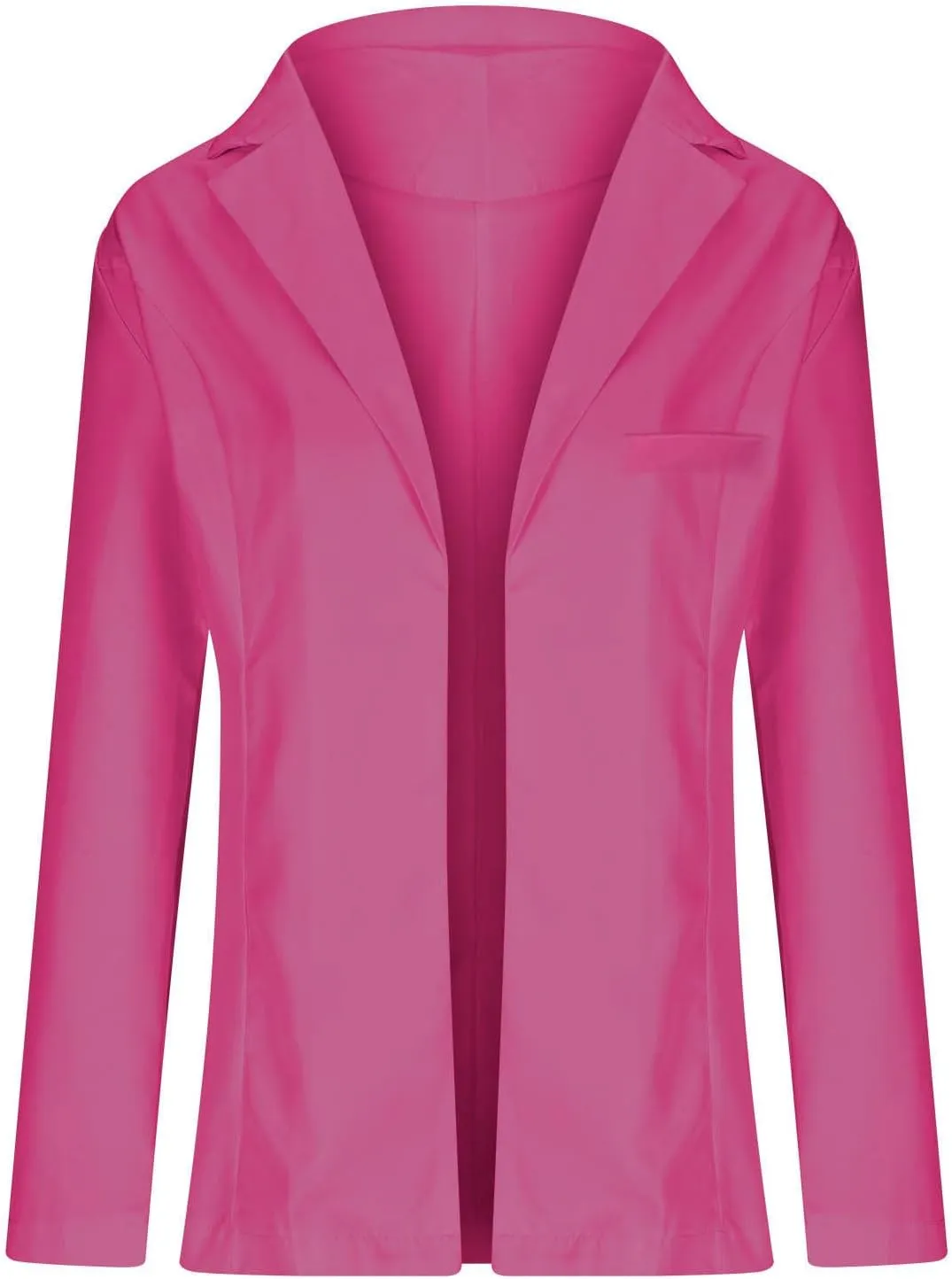 Wkishenl Women's Blazer Loose Casual Long Sleeve Cardigan Coats Solid Business Work Suits Open Front Lapel Collar Blazers