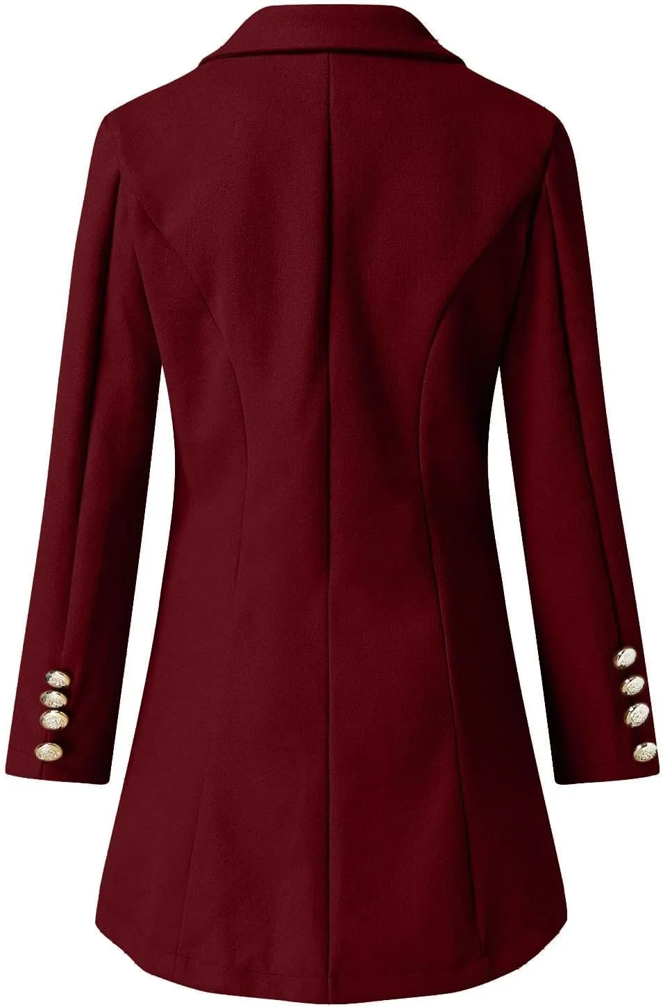 Woman Artificial Wool Elegant Blend Coat Slim Female Long Coat Casual Winter Outfits for Women Cold Weather