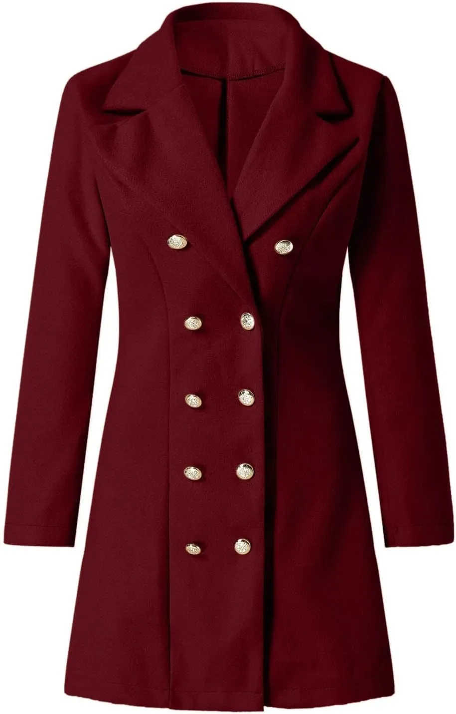 Woman Artificial Wool Elegant Blend Coat Slim Female Long Coat Casual Winter Outfits for Women Cold Weather