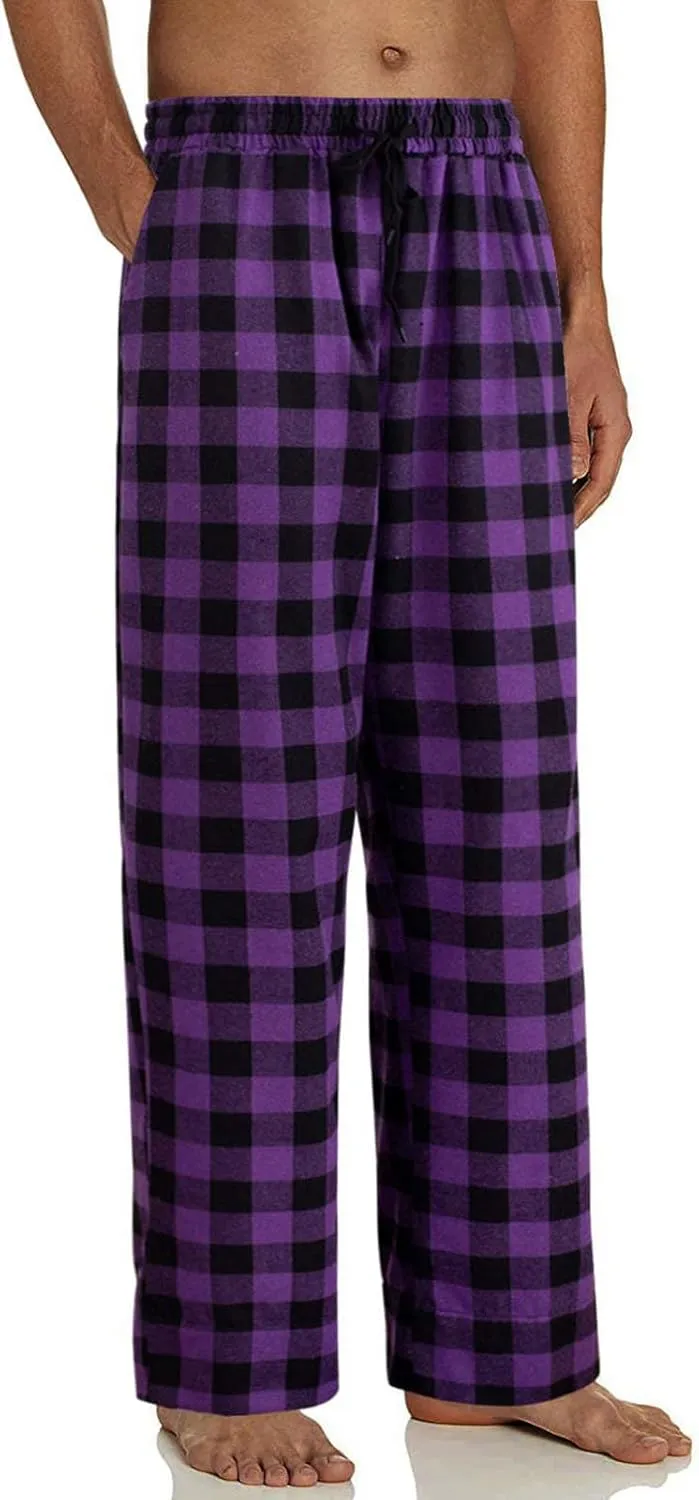 Women Buffalo Plaid Pajama Pants Xmas Print Wide Leg Casual Comfy Loose Stretchy Palazzo Pajama Pants