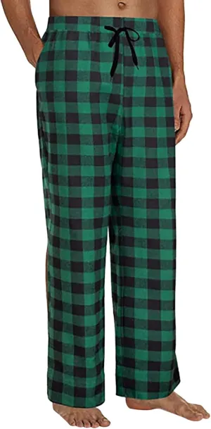 Women Buffalo Plaid Pajama Pants Xmas Print Wide Leg Casual Comfy Loose Stretchy Palazzo Pajama Pants