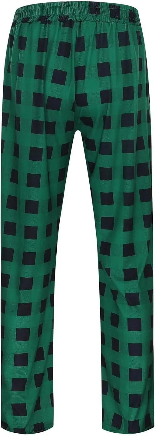 Women Buffalo Plaid Pajama Pants Xmas Print Wide Leg Casual Comfy Loose Stretchy Palazzo Pajama Pants