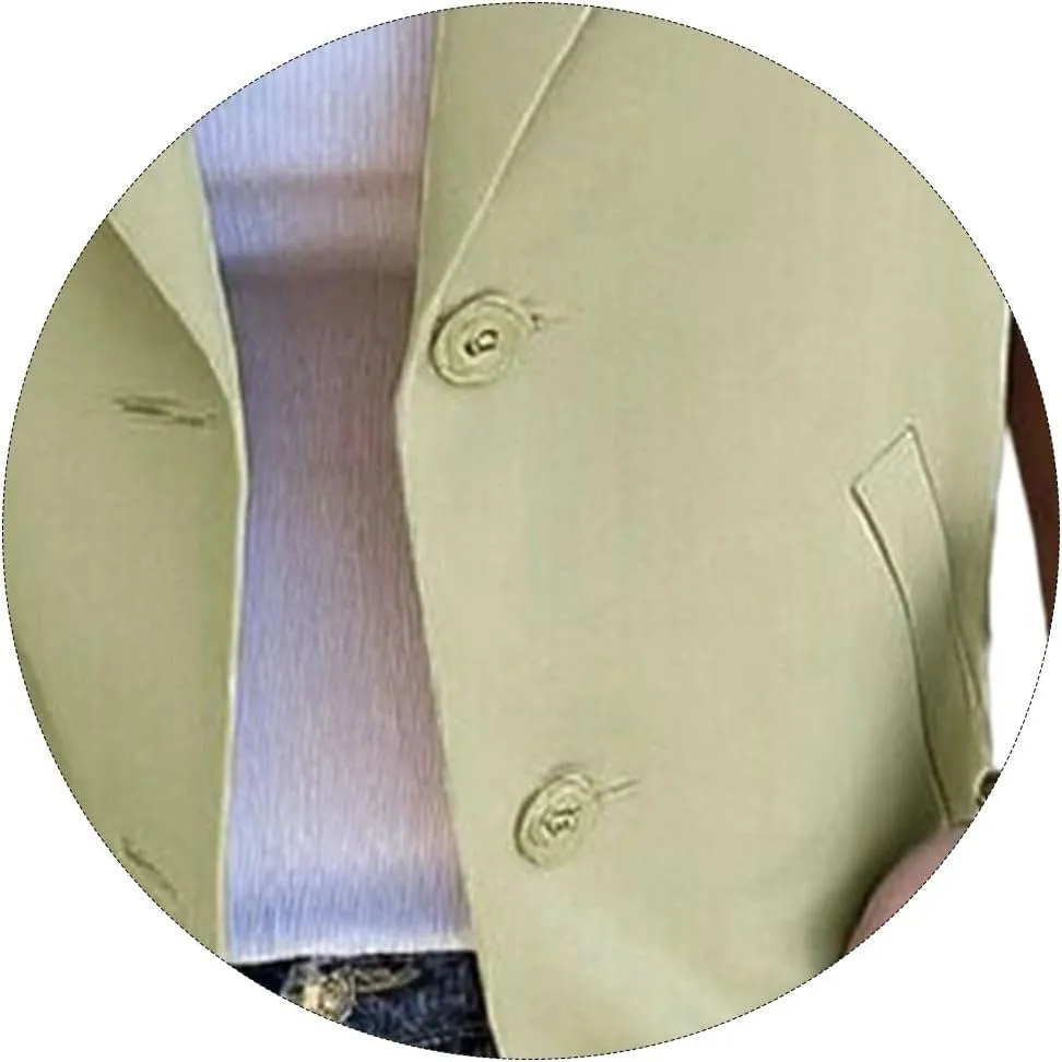 Women Casual Blazers Summer Lapel Open Front Button Half Sleeve Suit Jackets Lightweight Slim Fit Office Work Blazer