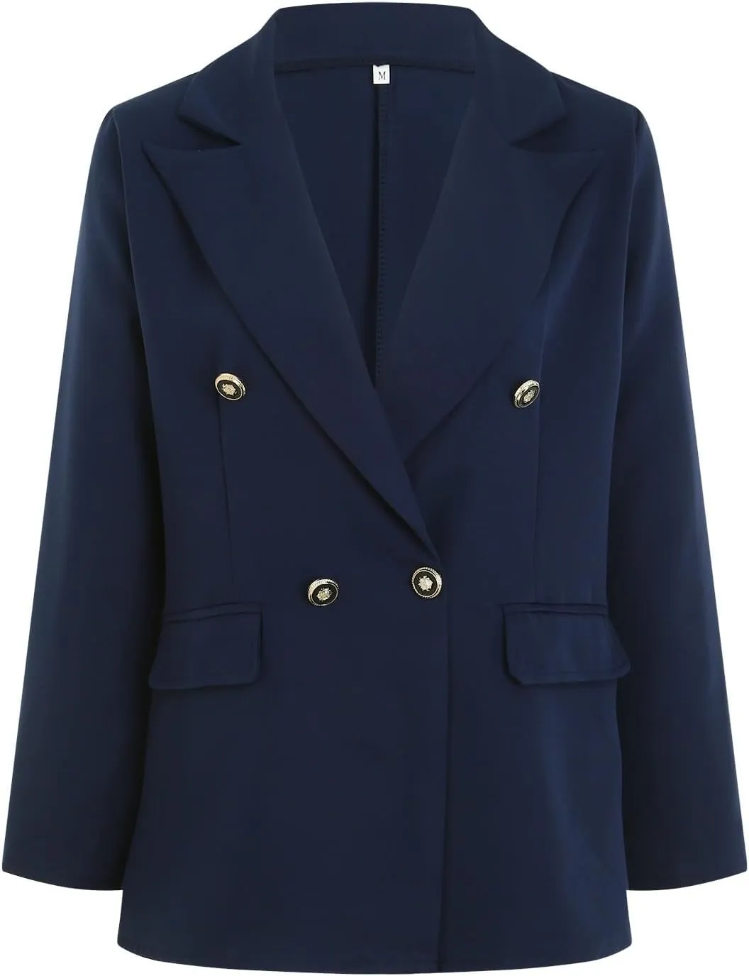Women Fashion Outwear 2024 Casual Lapel Collar Long Sleeve Suits Jacket Solid Color Dress for Work Women Business
