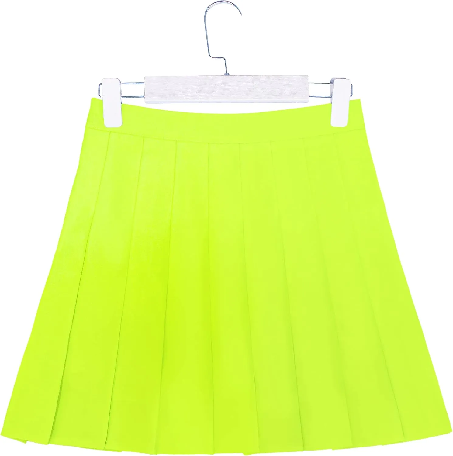 Women Girls High Waist Pleated Mini Skirt with Lining Shorts
