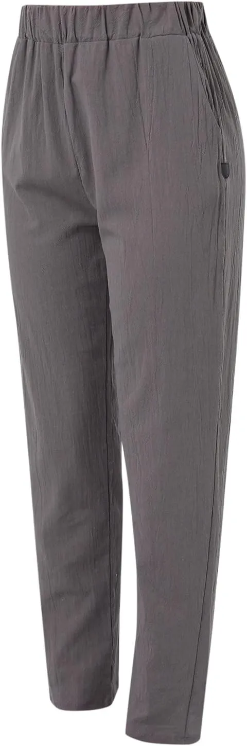 Women High Waisted Wide Leg Pants Fashion Drawstring Elastic Trousers Comfy Straight Leg Long Pants with Pockets