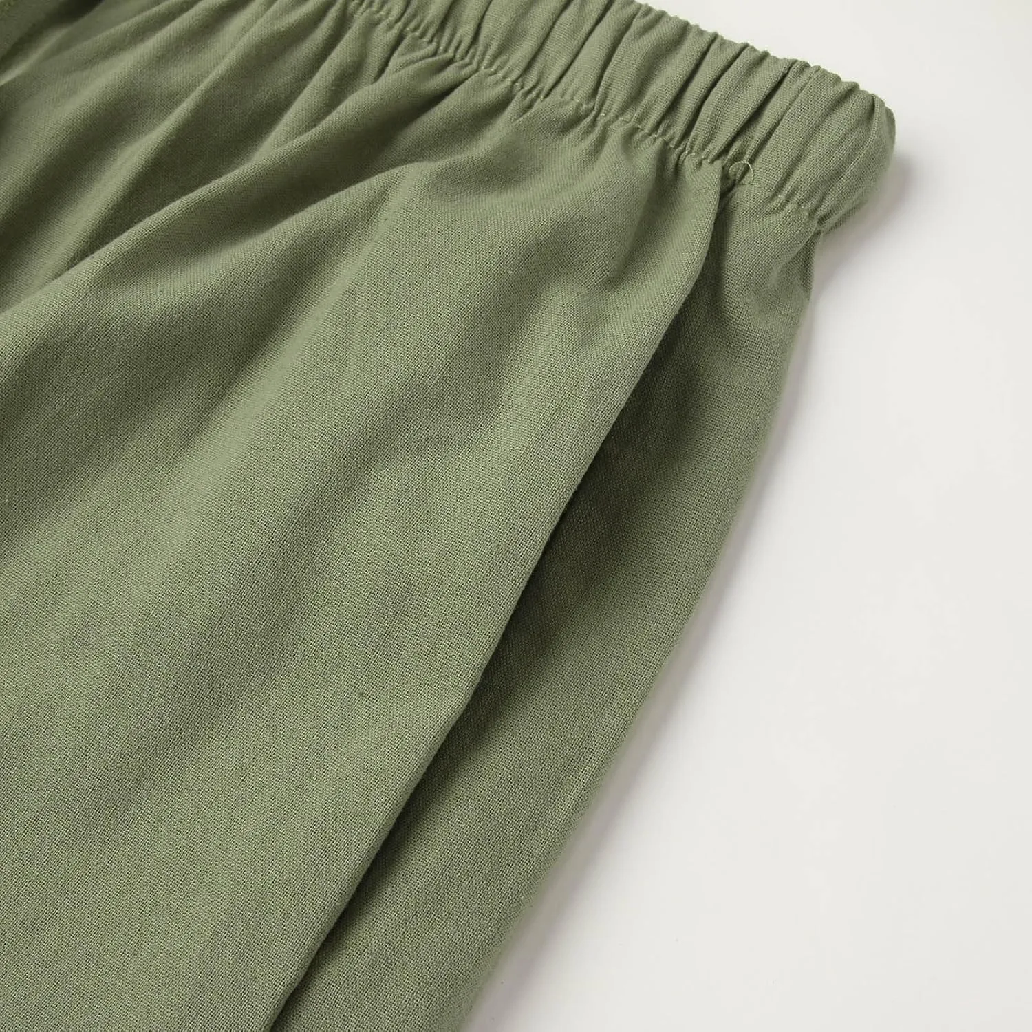 Women High Waisted Wide Leg Pants Fashion Drawstring Elastic Trousers Comfy Straight Leg Long Pants with Pockets