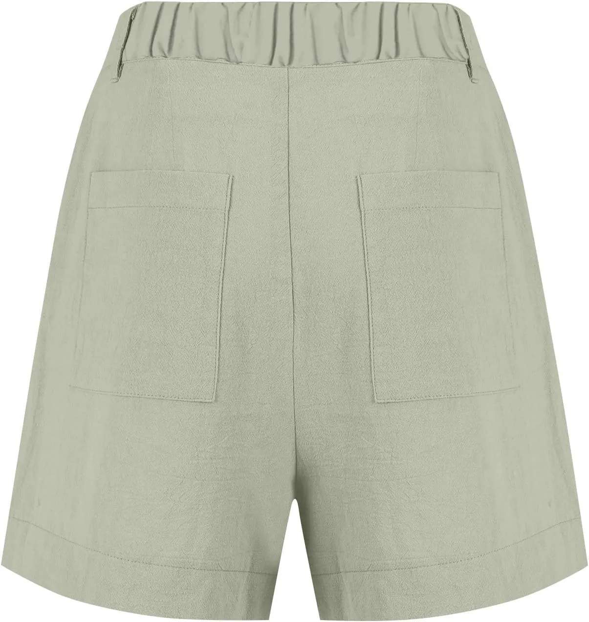 Women Linen Shorts Summer Wide Leg High Waisted Loose Lounge Shorts Dressy Office Chino Shorts Flowy Beach Short