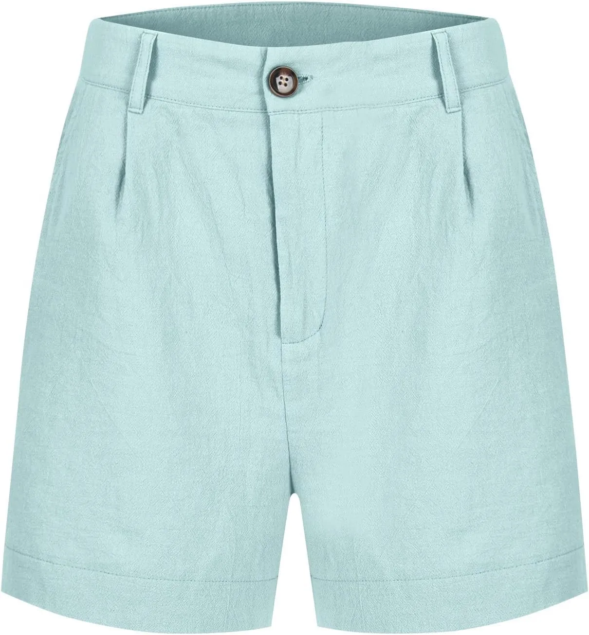 Women Linen Shorts Summer Wide Leg High Waisted Loose Lounge Shorts Dressy Office Chino Shorts Flowy Beach Short