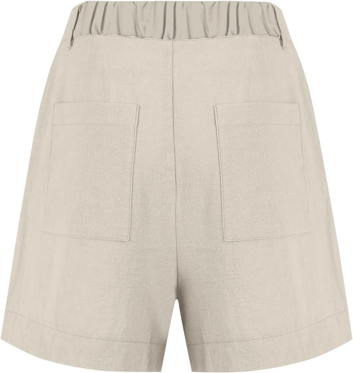 Women Linen Shorts Summer Wide Leg High Waisted Loose Lounge Shorts Dressy Office Chino Shorts Flowy Beach Short