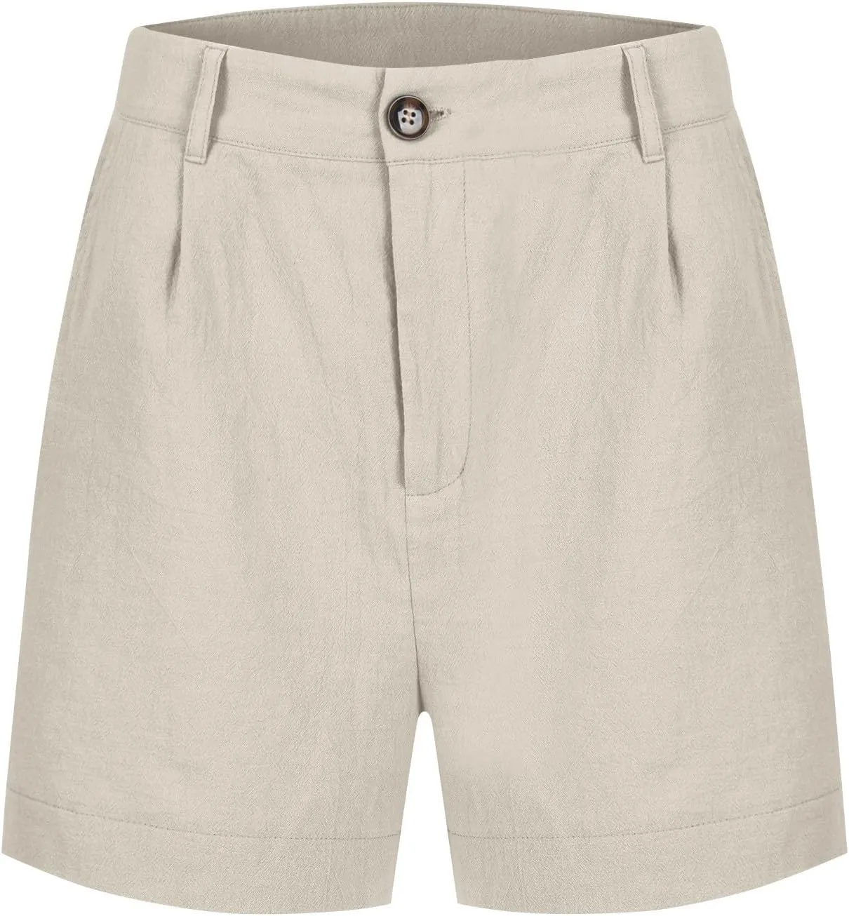Women Linen Shorts Summer Wide Leg High Waisted Loose Lounge Shorts Dressy Office Chino Shorts Flowy Beach Short
