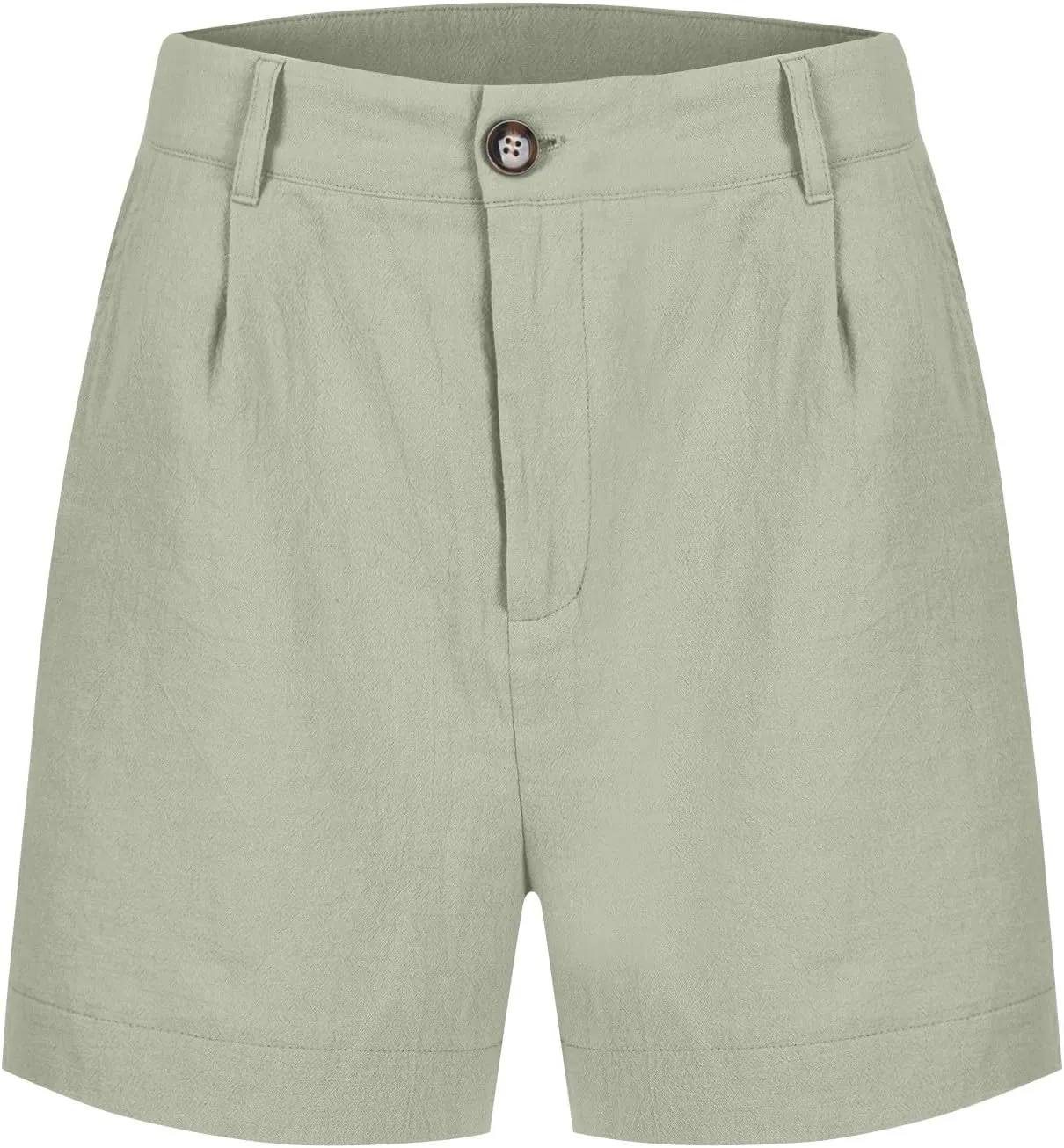 Women Linen Shorts Summer Wide Leg High Waisted Loose Lounge Shorts Dressy Office Chino Shorts Flowy Beach Short