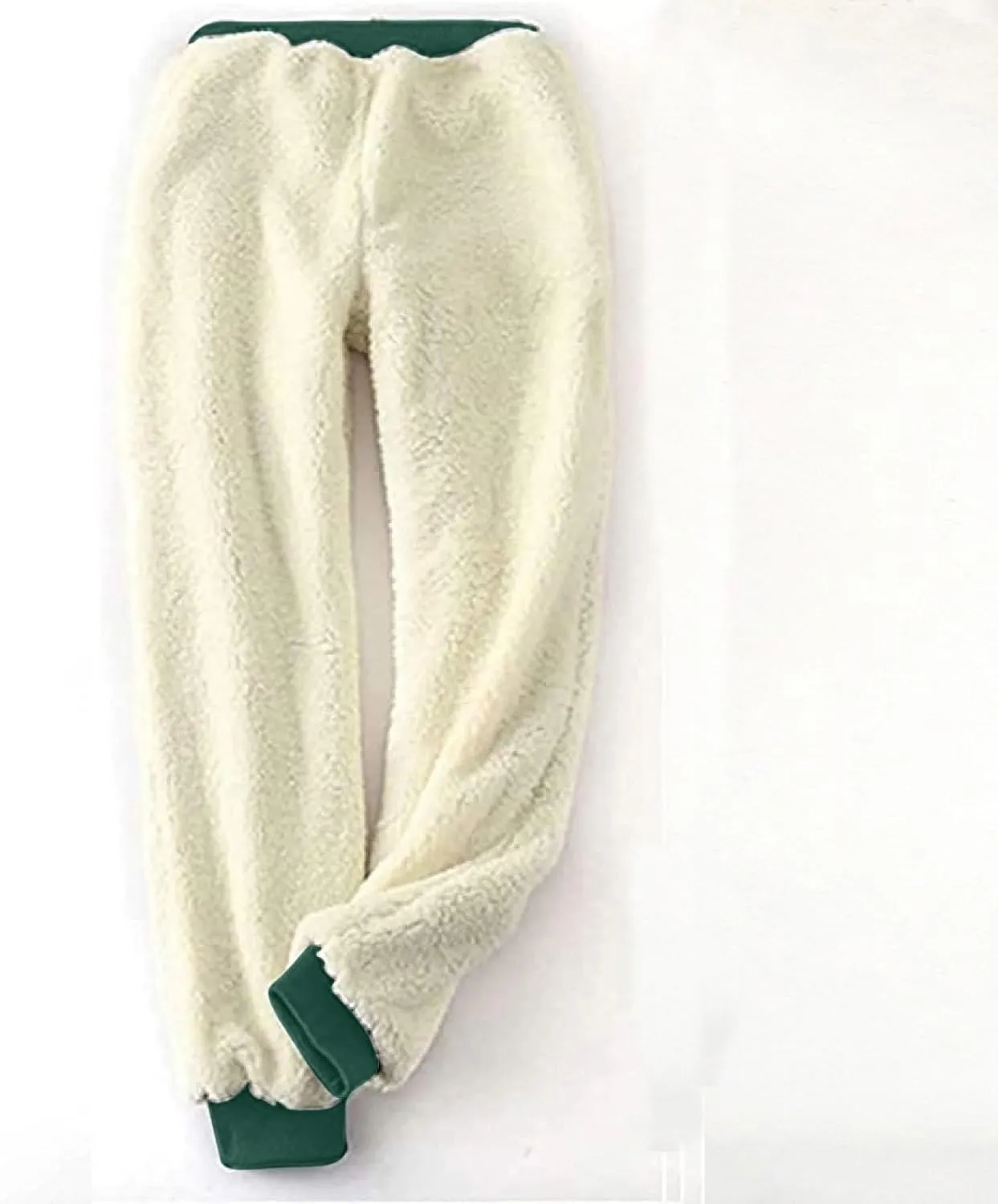 Women Warm Pajama Set Fleece Lined Long Sleeve Crewneck Sweatshirt Pullover Tops Thicken High Waist Pants Lounge Sets