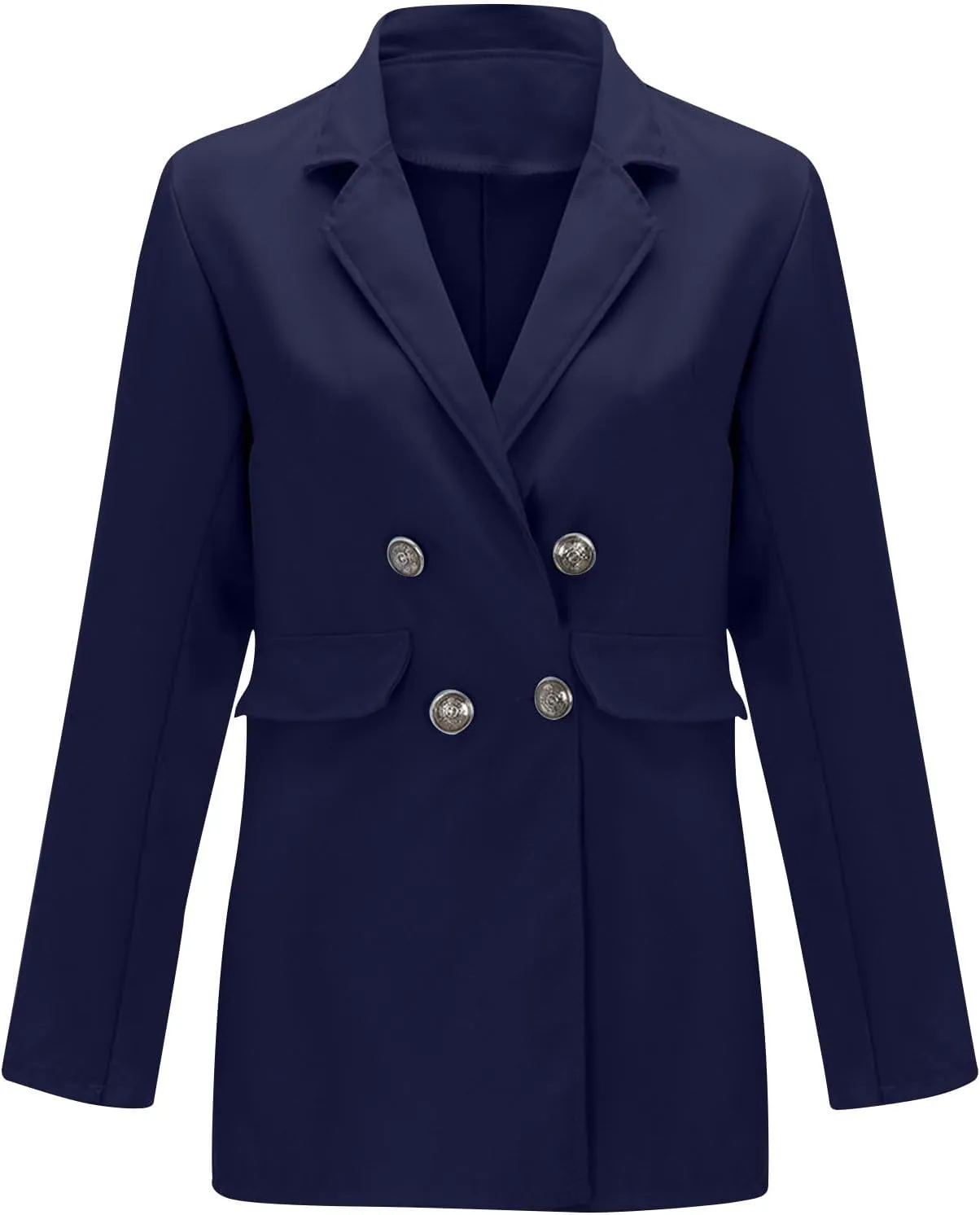 Womens Blazer Jackets 2024 Business Casual Work Suit Jacket Long Sleeve Double Breasted Open Front Cardigan Blazers