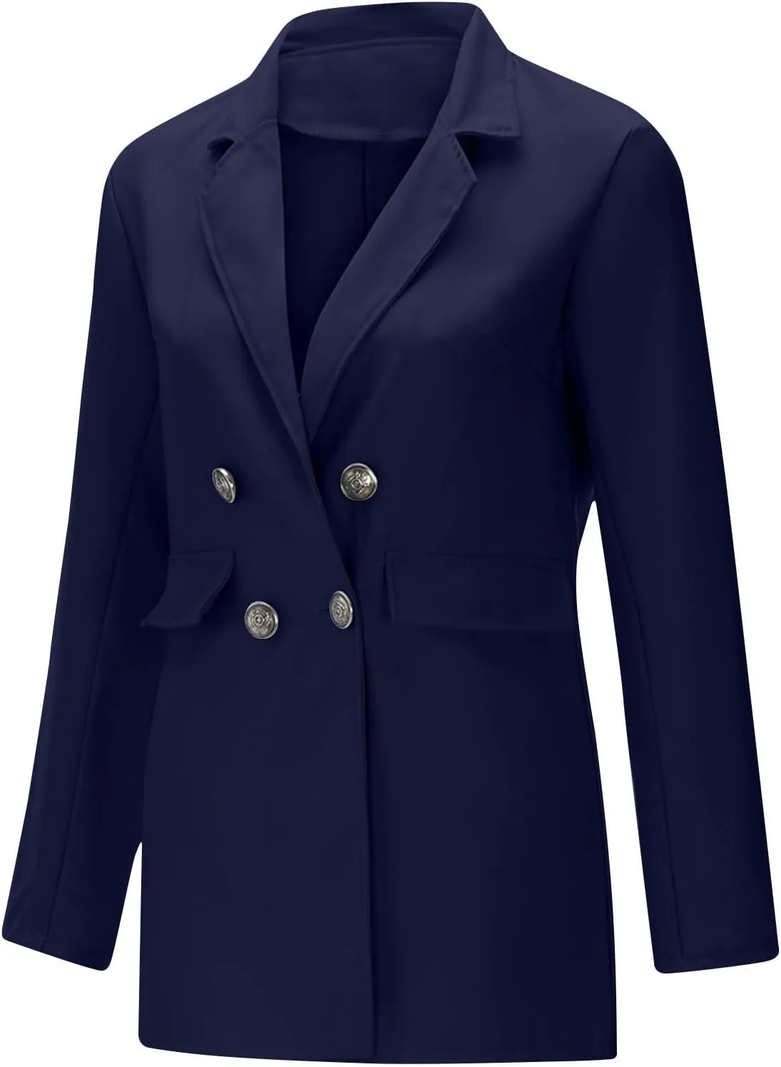 Womens Blazer Jackets 2024 Business Casual Work Suit Jacket Long Sleeve Double Breasted Open Front Cardigan Blazers