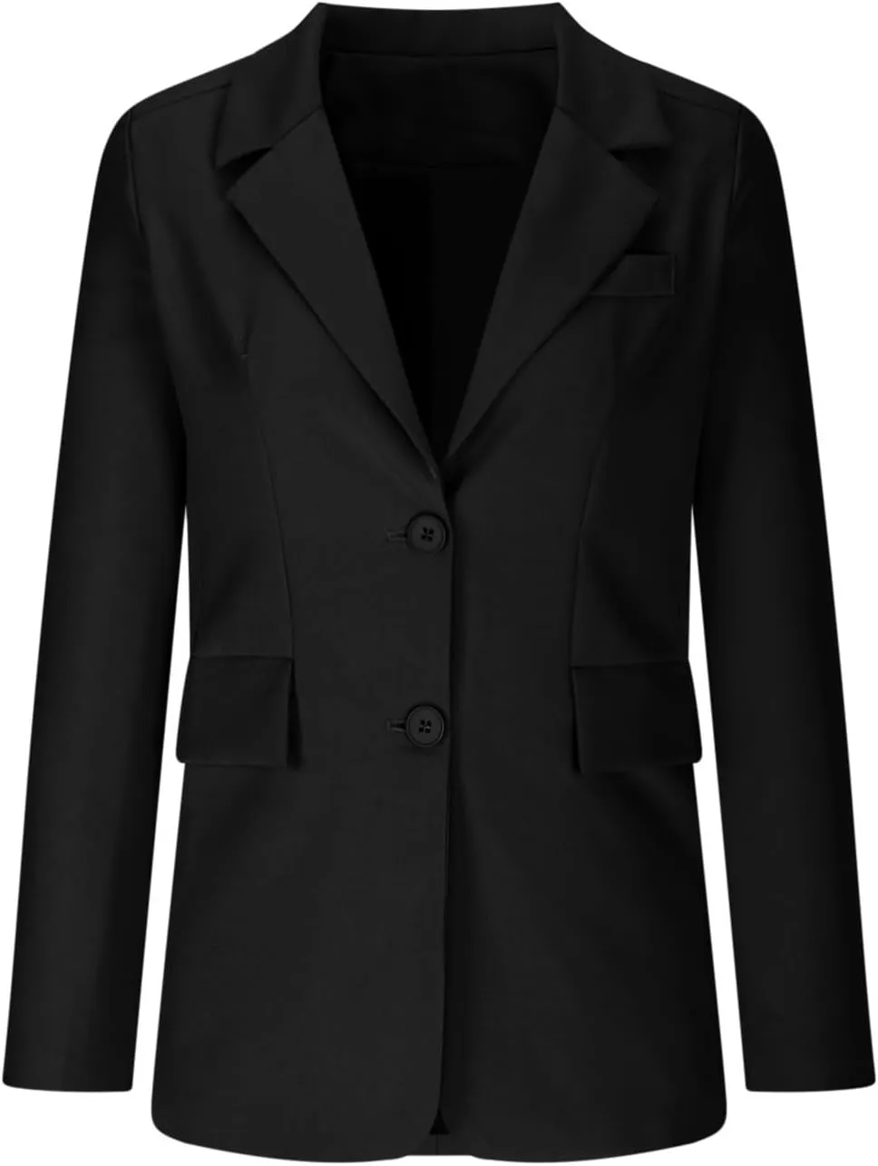 Womens Bussiness Casual Blazers Button Open Front Long Sleeve Work Office Suit Jacket Fall Lapel Lightweight Outwear