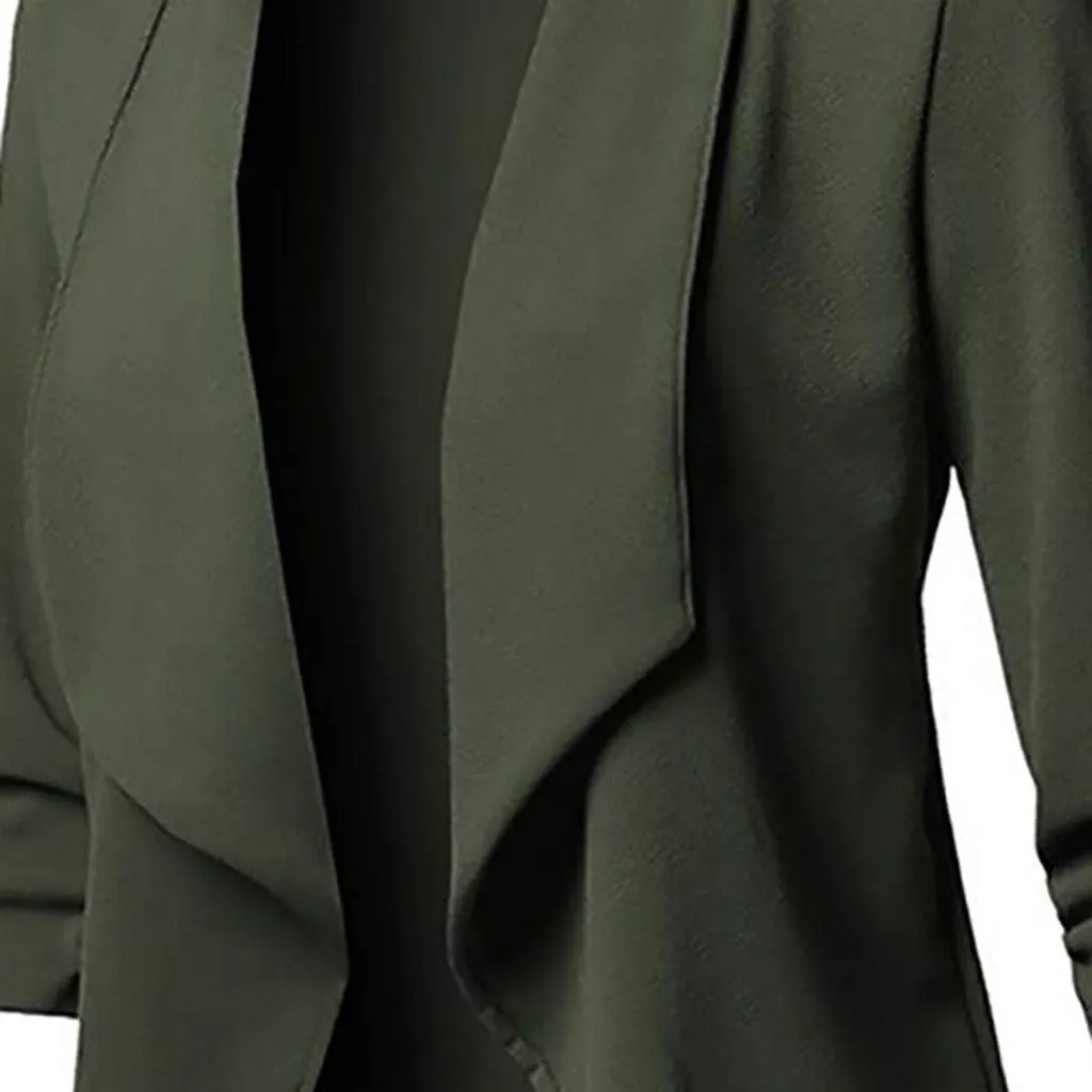 Womens Casual Blazer Jacket Front Solid Sleeve Casual Women's Coat Blazers for Women Suit Jackets Women Business