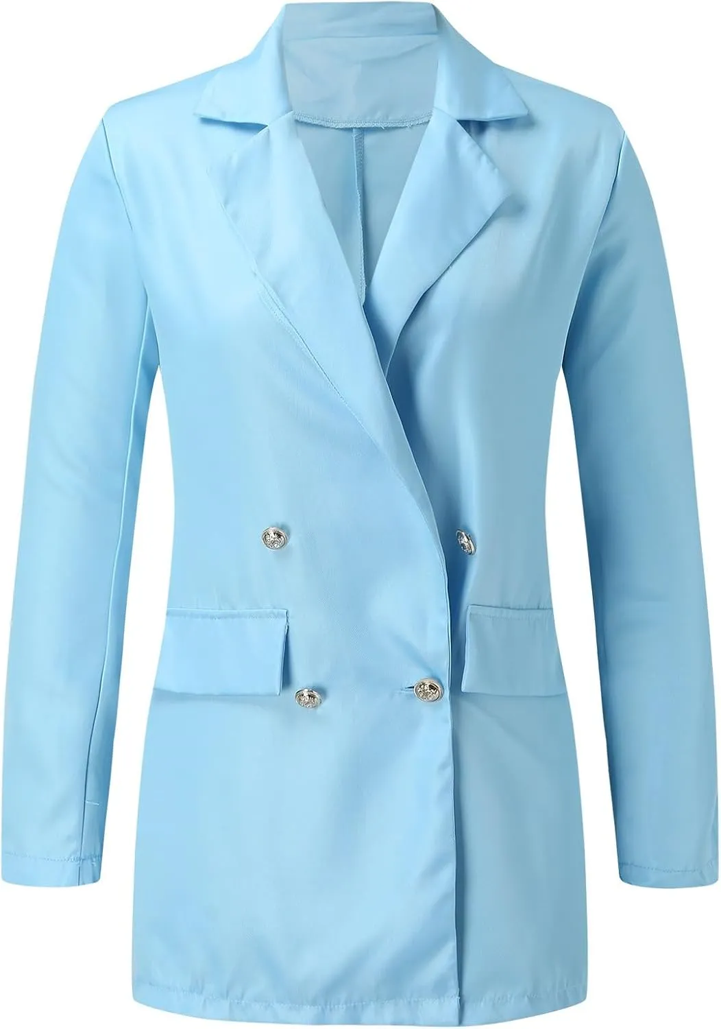 Womens Casual Blazers 2024 Open Front Long Sleeve Work Office Jackets Basic Lapel Collar Blazer Business Outfit