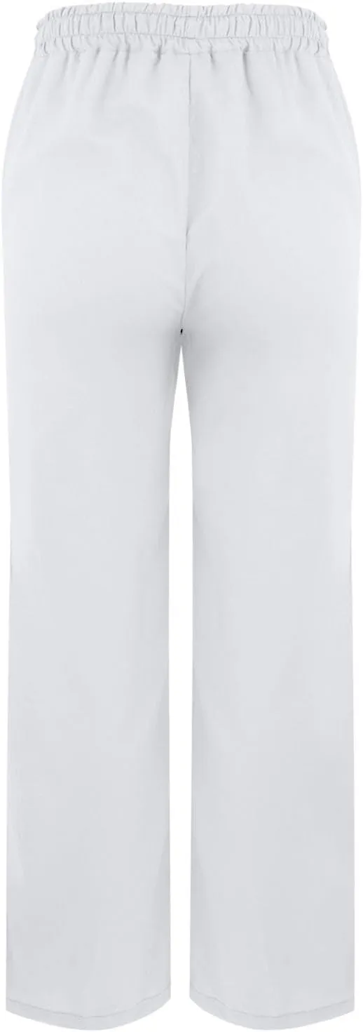Womens Casual Cotton Linen Pants Lightweight Drawstring Elastic Waist Pants Beach Vacation Outfits