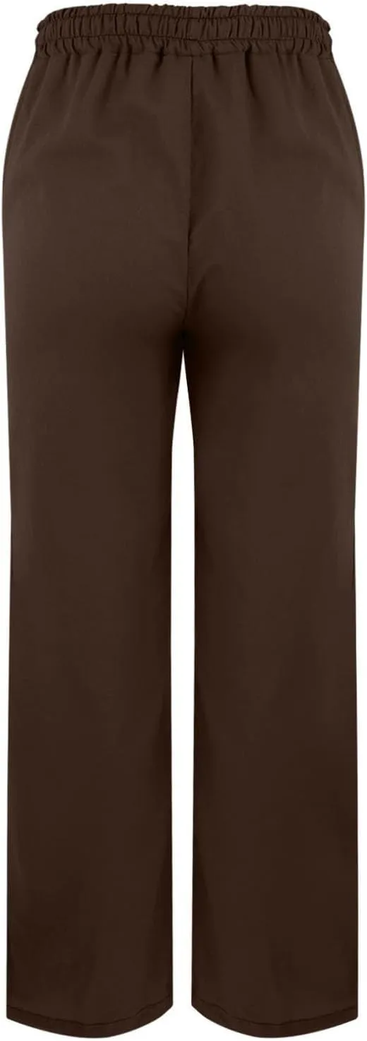 Womens Casual Cotton Linen Pants Lightweight Drawstring Elastic Waist Pants Beach Vacation Outfits