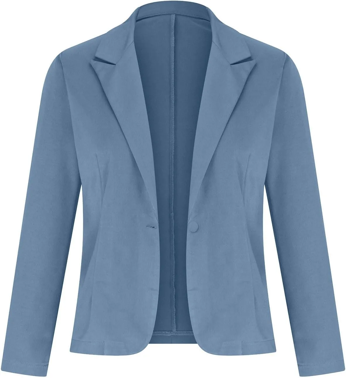 Womens Casual Dressy Blazer Jackets Long Sleeve Button Lapel Collar Cardigan Formal Business Work Office Suit Coat