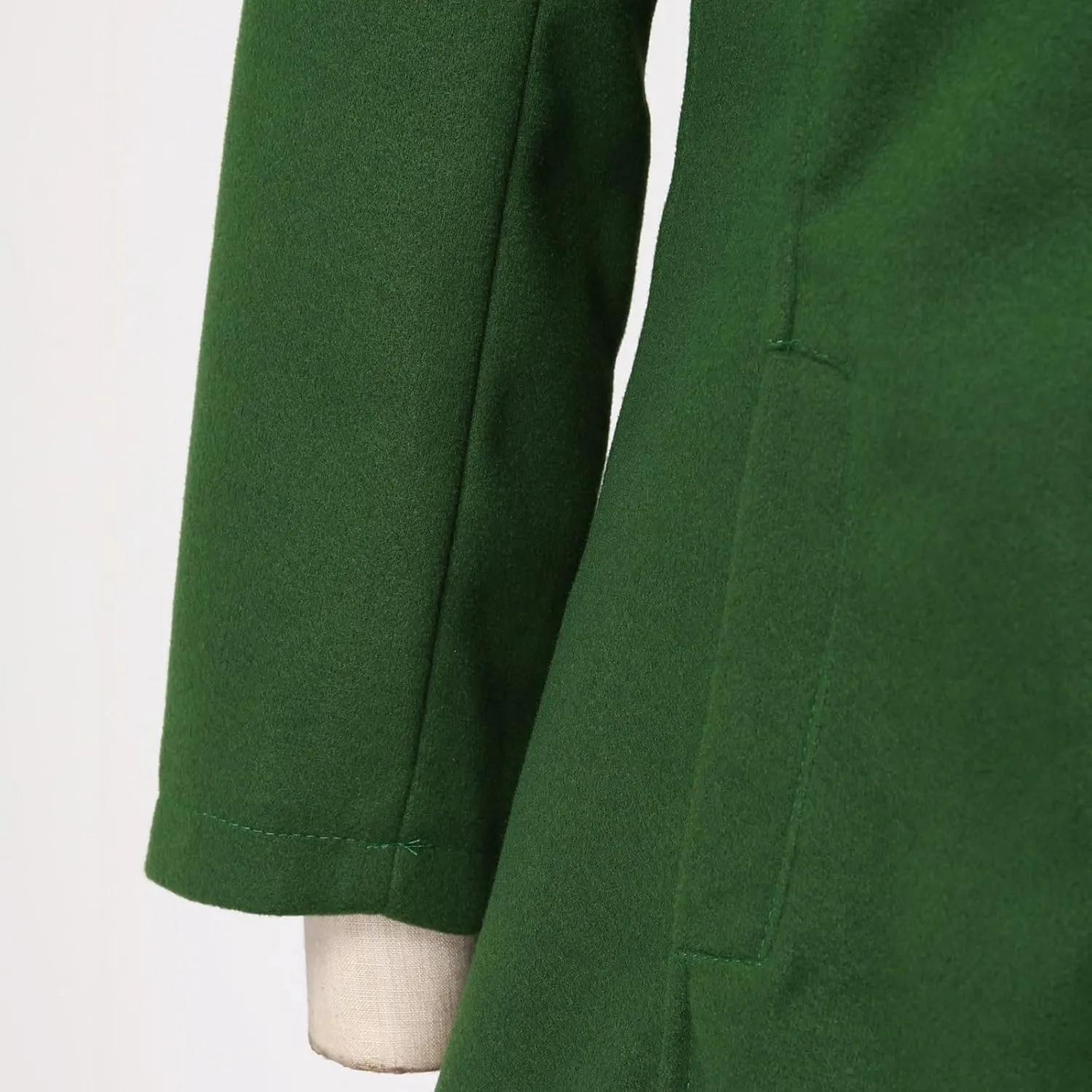 Women's Elegant Blazers Single Breasted Coat 2024 Winter Mid Woolen Overcoat Work Office Pea Jackets Overcoats
