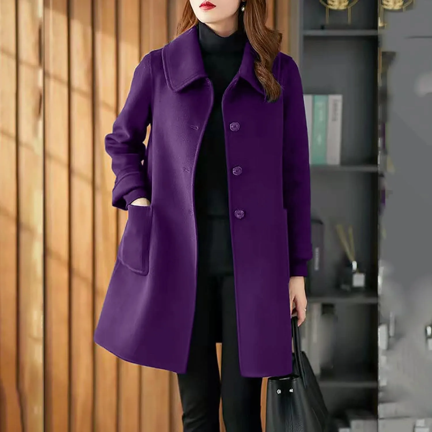 Women's Fall Trench Coat 2025,Casual Fashion Elegant Long Sleeve Outwear Plus Size Hooded With Pockets Jackets Y2k