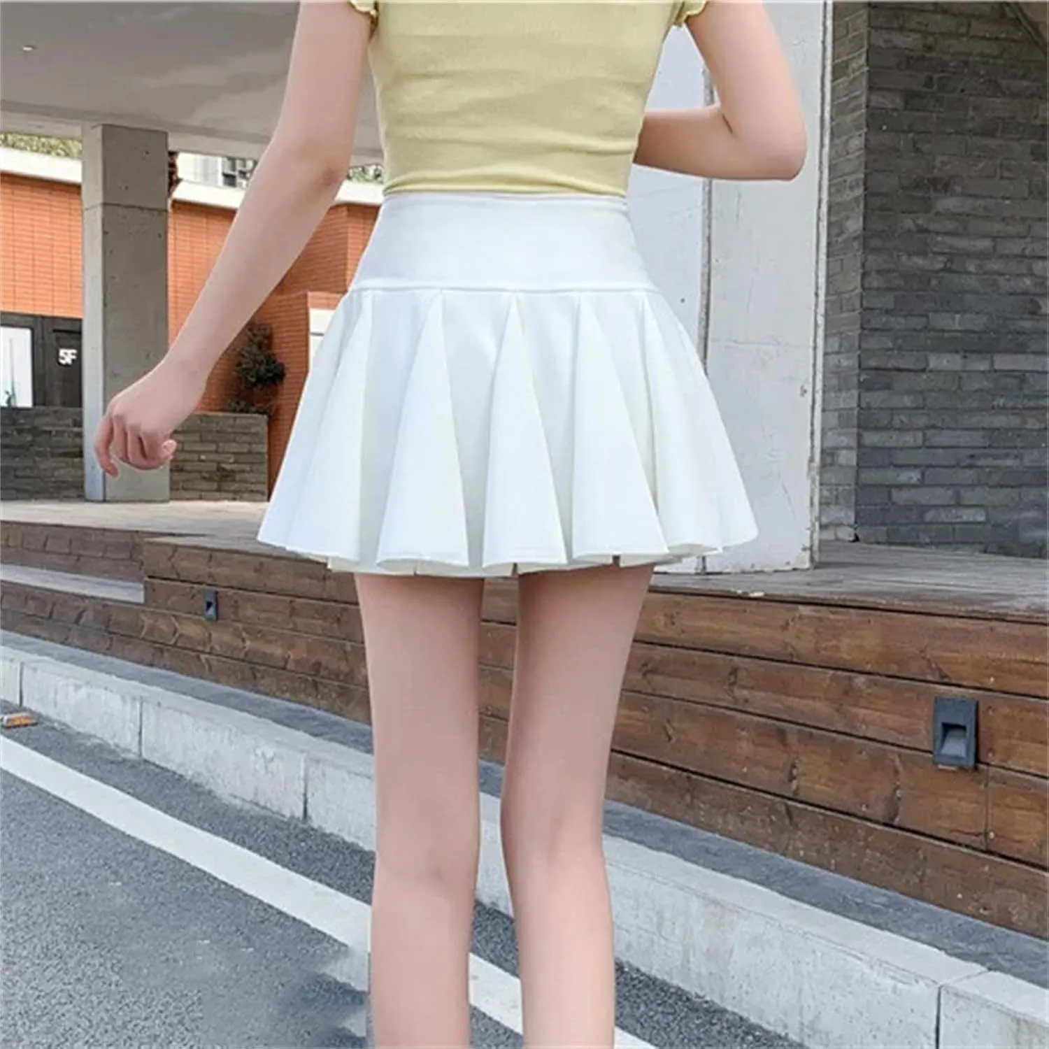 Women's High Waist Mini Pleated Skater Skirt - Shorts Athletic Skort