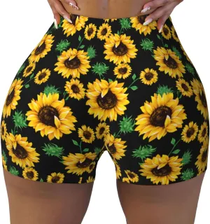 Women's High Waist Workout Shorts for Sports Athletic Running Hiking Biker Yoga Gym Shorts
