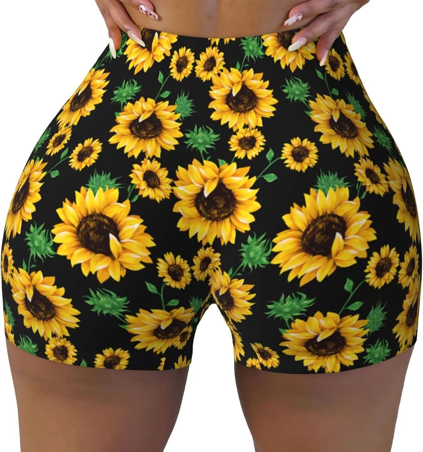 Women's High Waist Workout Shorts for Sports Athletic Running Hiking Biker Yoga Gym Shorts