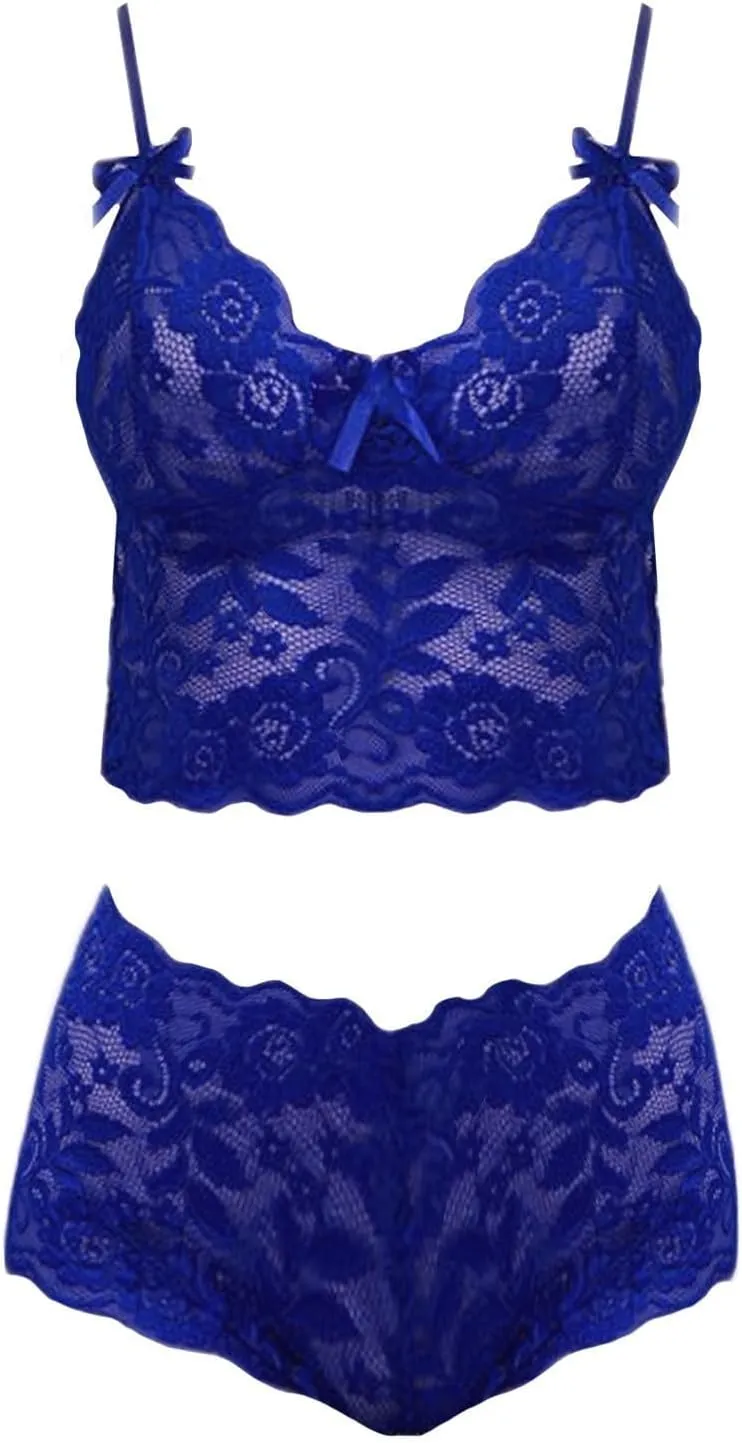 Women's Sexy Lingerie For WomenSexy Lace Halter Bralette High Waist Panty SetSexyLingerie forWomen