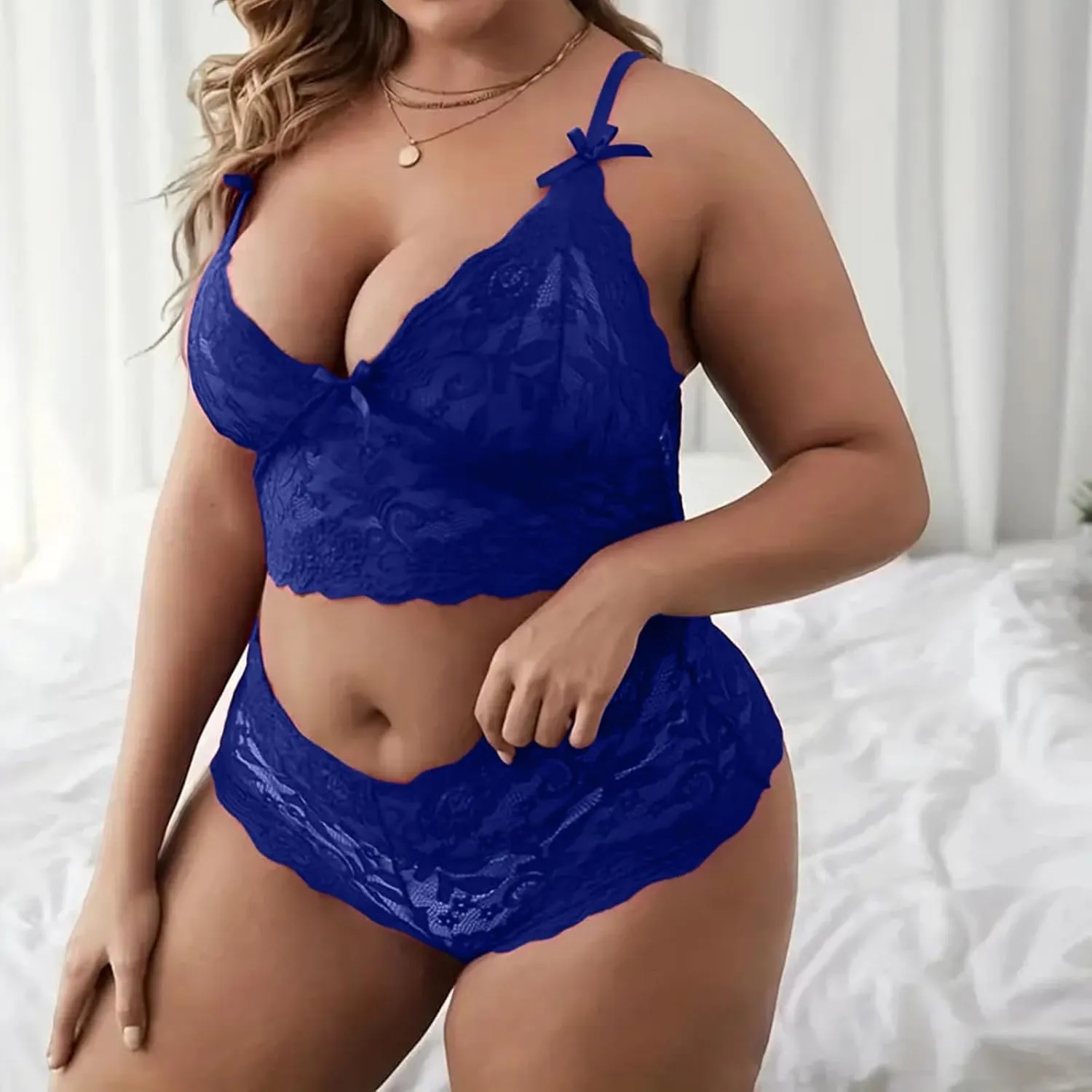 Women's Sexy Lingerie For WomenSexy Lace Halter Bralette High Waist Panty SetSexyLingerie forWomen