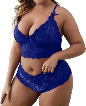 Women's Sexy Lingerie For WomenSexy Lace Halter Bralette High Waist Panty SetSexyLingerie forWomen