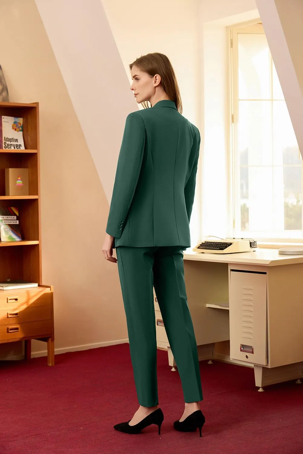 Women's Suits for Work Professional, Dressy Pant Suits for Women 2 Piece Outfits, Business Suit Set for Work