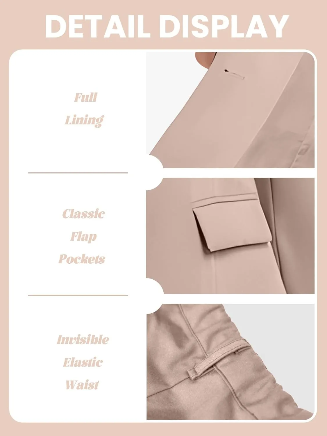 Women's Suits for Work Professional, Dressy Pant Suits for Women 2 Piece Outfits, Business Suit Set for Work