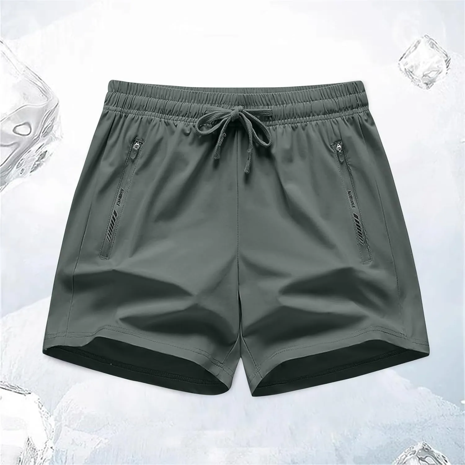 Womens Ultra Stretch Quick Drying Shorts Summer Breathable Beeswan Shorts High Waist Drawstring Beach Pants
