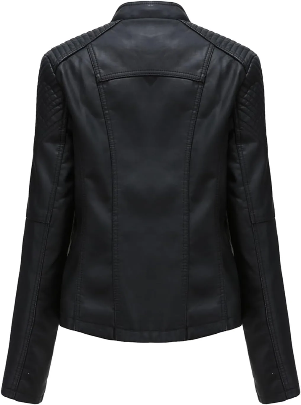 Women's Vintage Fashion Jacket, Moto Biker Shirts Loose Fit Blazer with Long Sleeves Zip Up Casual Jacket