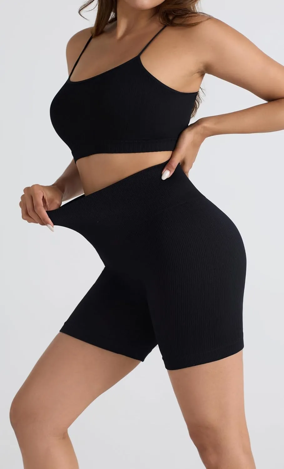 Women's Workout Impact Shorts Seamless High Waist Gym Yoga Running Biker Shorts