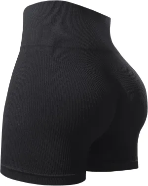 Women's Workout Impact Shorts Seamless High Waist Gym Yoga Running Biker Shorts