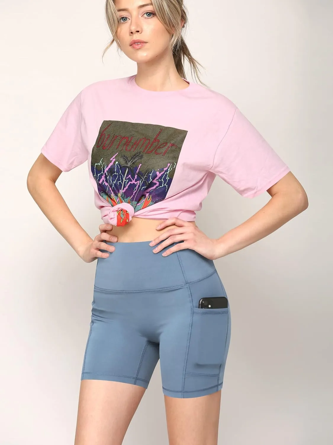 Women's Yoga Shorts Tummy Control High Waist Biker Shorts Exercise Workout Butt Lifting Tights Women's Shorts