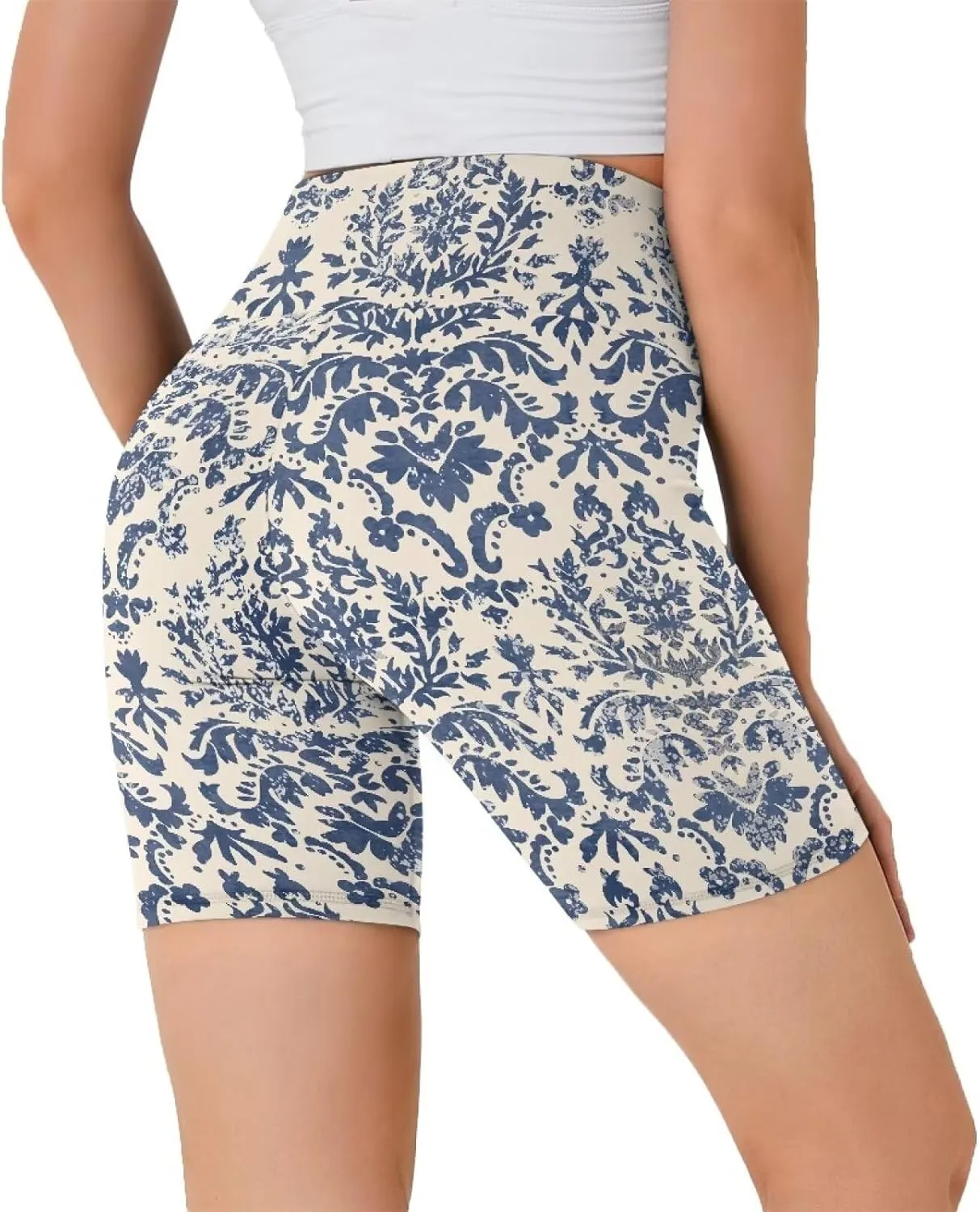 Workout Shorts Women High Waist Gym Shorts Tummy Control Workout Naked Feeling Biker Shorts Seamless Athletic Wear