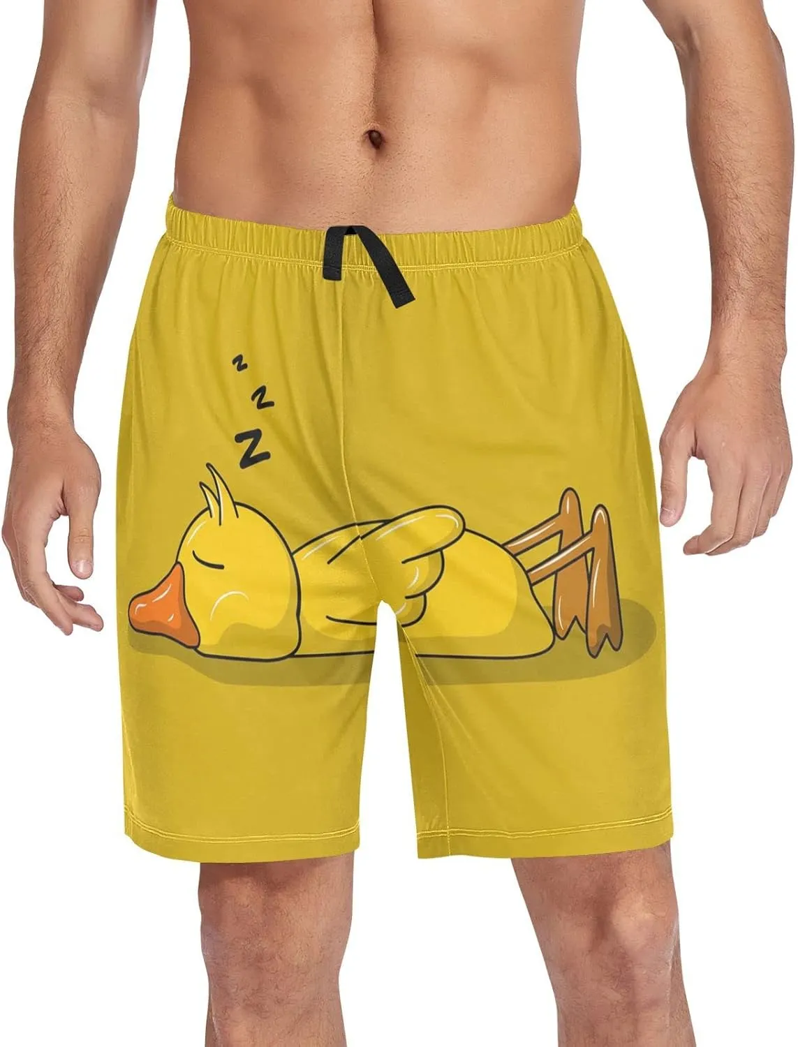 Yellow Sleeping Duck Men's Pajama Pants Shorts Sleepwear Lounge Pajama Bottoms