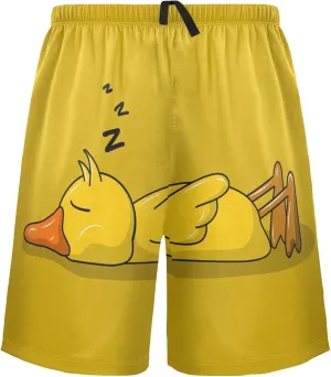 Yellow Sleeping Duck Men's Pajama Pants Shorts Sleepwear Lounge Pajama Bottoms
