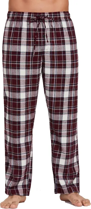YINC Men's 100% Cotton Super Soft Flannel Pajama Pants