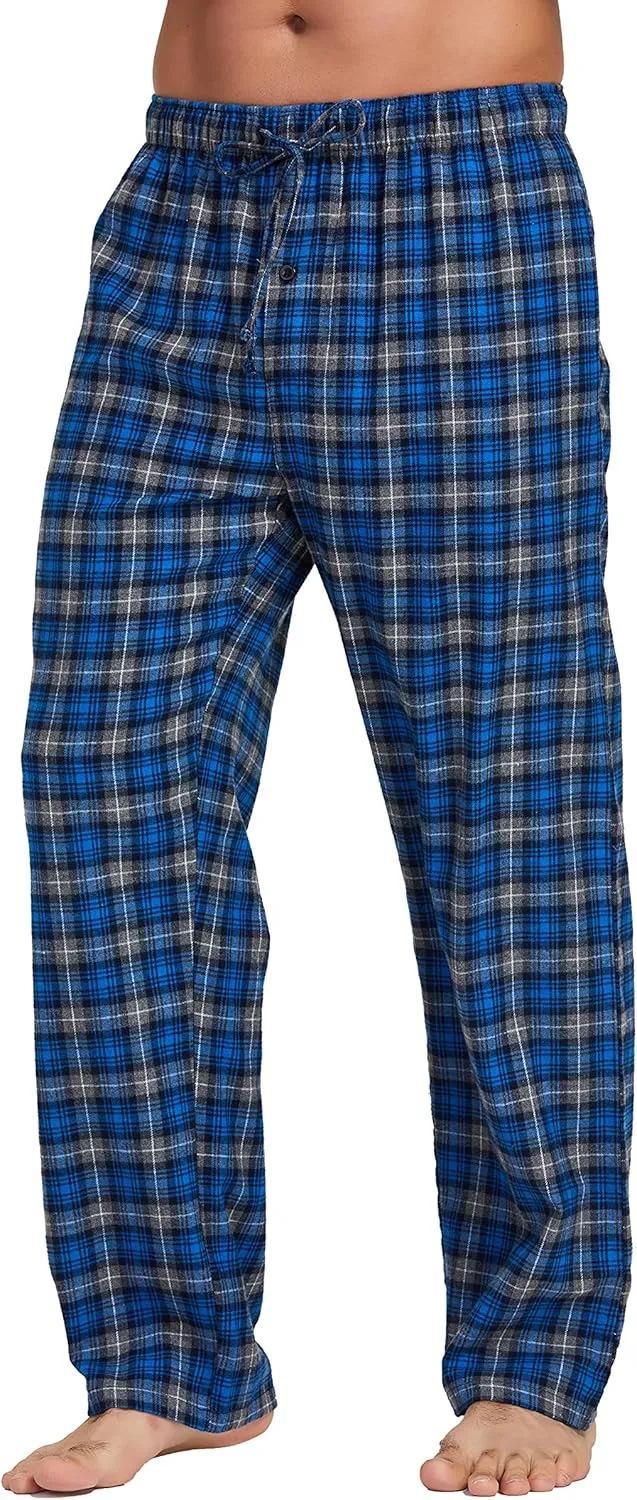 YINC Men's 100% Cotton Super Soft Flannel Pajama Pants