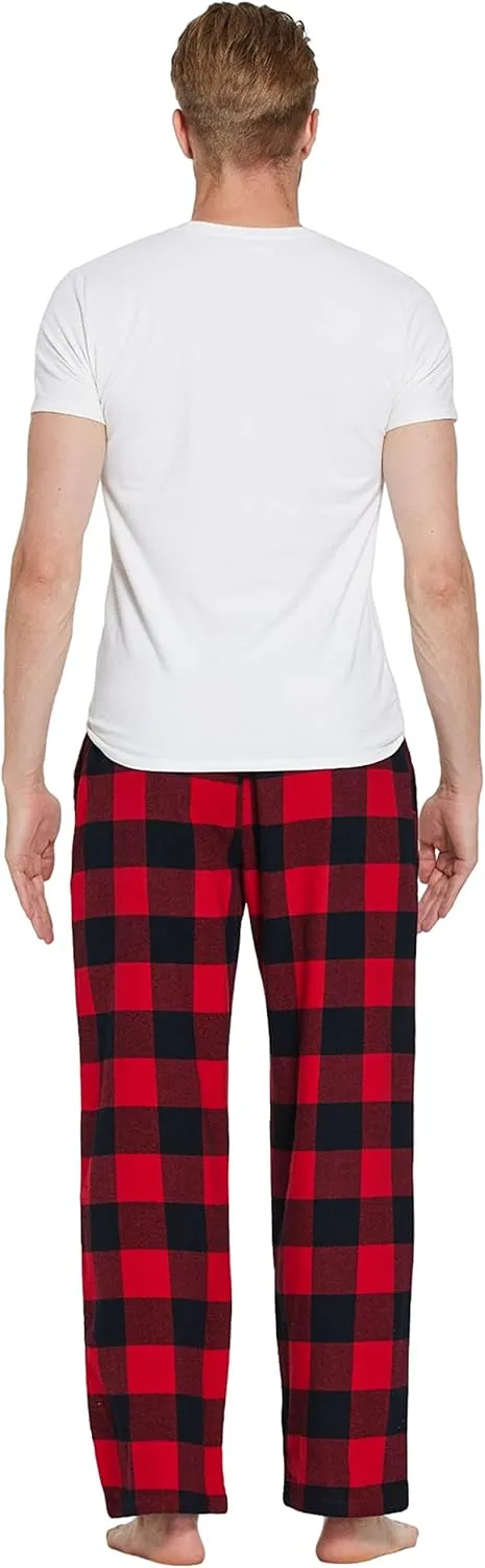 YINC Men's 100% Cotton Super Soft Flannel Pajama Pants